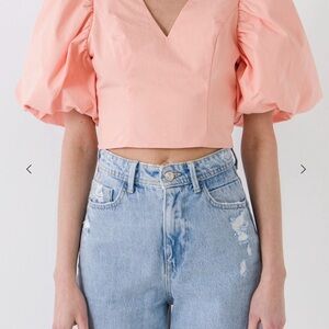 Endless Rose Puff Sleeve Crop Top